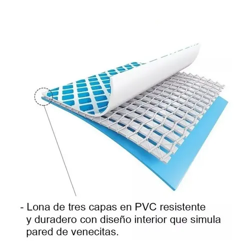 Pileta Intex 305x76, detalle de la estructura